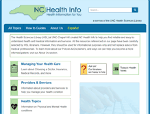 Tablet Screenshot of nchealthinfo.org